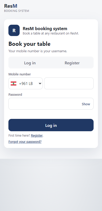 The booking on a guest's phone